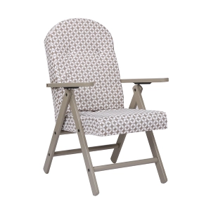 Amalfi recliner armchair - Mud Lacquered wood