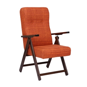 Reclining armchair in beech wood fabric lobster MOLISANA