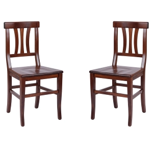 LAURA Küchenstuhl aus Holz mit massiver Sitzfläche 2er SET