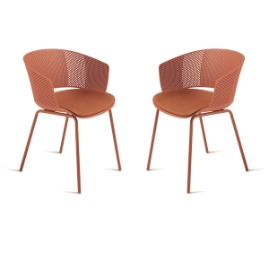 Rust polypropylene chair and polyurethane padding CUTOLO 2 chairs