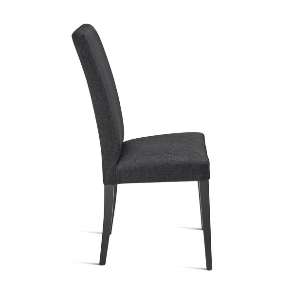 Sedia in tessuto Antracite con gambe in legno DENVER 2 sedie