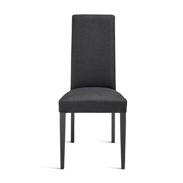 Sedia in tessuto Antracite con gambe in legno DENVER 2 sedie