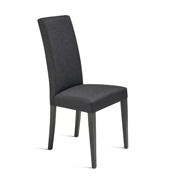 Sedia in tessuto Antracite con gambe in legno DENVER 2 sedie