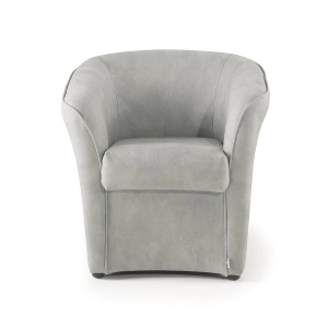 Poltrona VALENTINA in tessuto NABUK GRIGIO