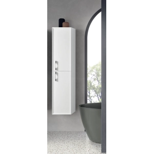 Colonna da bagno moderna reversibile CLASSIC a 2 ante BIANCO OPACO