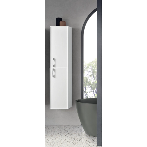 Colonna da bagno 160hx35 cm reversibile CLASSIC a 2 ante BIANCO OPACO