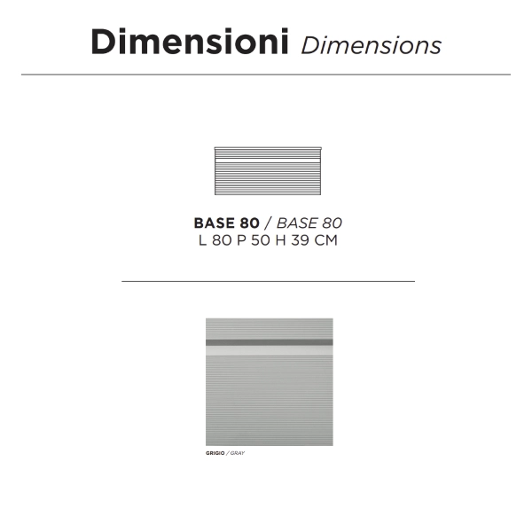 Salle de bain complète suspendue avec 2 bases miroir LED et vasque sur pied - RIO Grigio