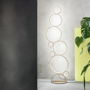 Lámpara de pie LED 52W - Oro POIS H160 cm