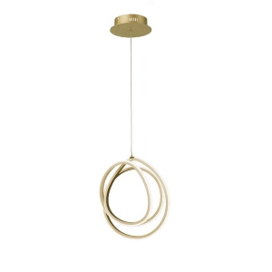 Lampada a sospensione GOLDEN in metallo verniciato Oro a LED D35 cm