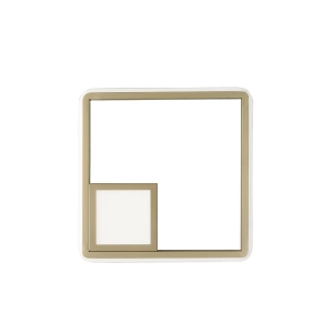 DOWEL Wandleuchte aus GOLD lackiertem Metall 25x25 cm