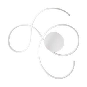 Plafonnier à LED TWIST en métal peint BLANC 73x80 cm