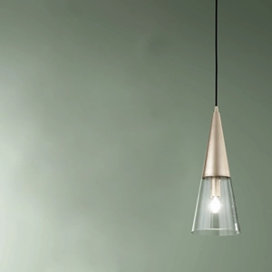 TRENTO suspension lamp with gold blown glass diffuser 15 cm