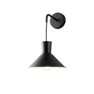 ELIO Wandleuchte aus SCHWARZ lackiertem Metall D22 cm