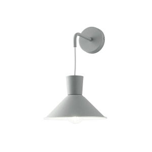 ELIO wall lamp in GREY painted metal D22 cm