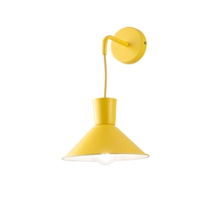 Wandleuchte D22 cm ELIO aus GELB lackiertem Metall