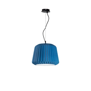 Lámpara de suspensión PLUMCAKE en cerámica AZUL D35 cm