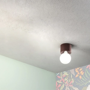 Plafonnier moderne en aluminium corten - BOW E27 ampoule apparente 12x9 cm