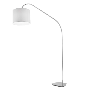 Lámpara de pie GLAM 150x212 cm estructura metálica y pantalla tela blanca