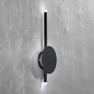 Applique JAMES en métal peint NOIR 15x5 cm