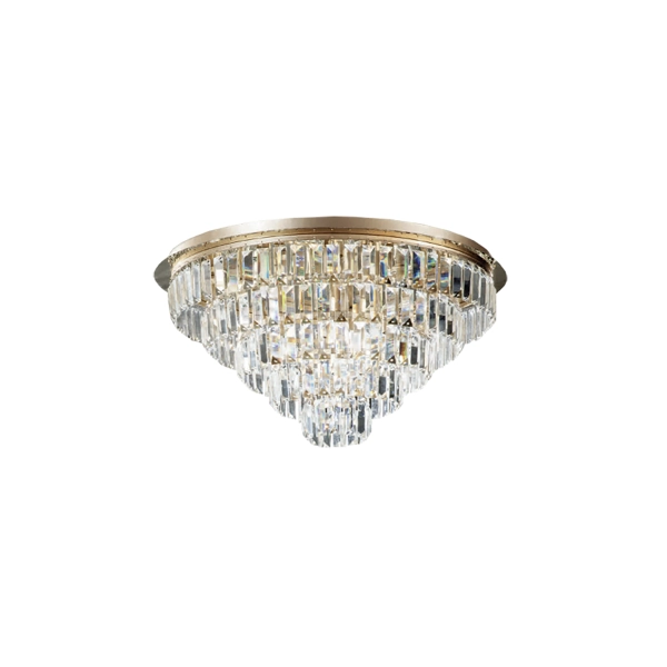 Plafón D40cm 9 luces G9 - CASTLE Oro