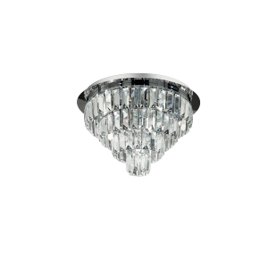 Plafonnier D40 Cm 9 lumières G9 - CASTLE argent