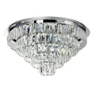 Plafón D80cm 16 luces G9 - CASTLE Plata