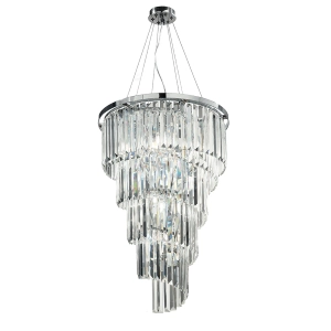 Araña de suspensión clásica 10 luces - ALEXANDER en cristal 50 cm