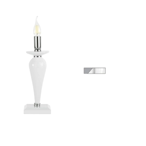 Lámpara de mesa PAGANINI en vidrio cromado hecho a mano 11x32 cm