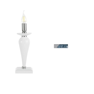 Lámpara de mesa PAGANINI en vidrio VERDE AZUALDO trabajado a mano 11x32 cm