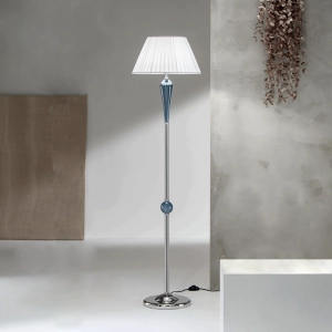 Lámpara de pie PAGANINI en vidrio trabajado a mano VERDE AZULADO H179 cm