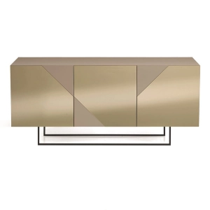 Buffet en bois 3 portes Tortora Bronze miroir avec pieds façonnés - ARTE 180