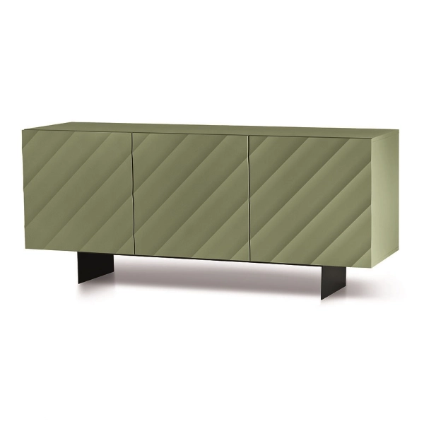 Aparador de madera 180 cm 3 puertas Verde 2 pies - KALLA