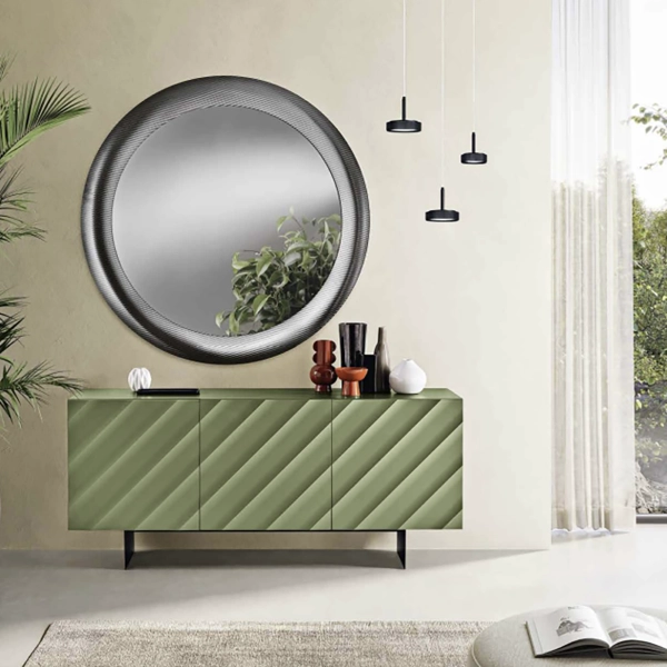 Aparador de madera 180 cm 3 puertas Verde 2 pies - KALLA