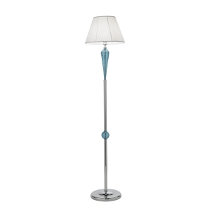 Lámpara de pie VILLA en cristal verde azulado trabajado a mano H179 cm