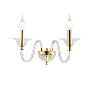 TEBE wall lamp in GOLD handmade glass 35x28 cm