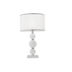 Lámpara de mesa TEBE en cristal blanco hecho a mano 25x44 cm