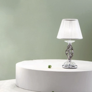 Lámpara de mesa 1306 de vidrio soplado Fumè 25x49 cm