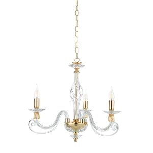Lámpara colgante 1306 de vidrio soplado D62 cm 3 luces ORO