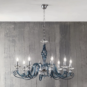 1306 Hängeleuchter aus mundgeblasenem Glas mit 8 Lichtern OCTANIO D84 cm