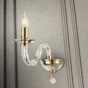 RAVEL Wall lamp 1 light in handmade glass GOLD 12 cm