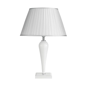 Lámpara de mesa RAVEL en vidrio BLANCO hecho a mano 40x63 cm