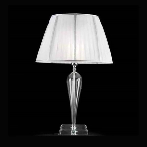 Lámpara de mesa RAVEL de vidrio hecho a mano CROMADO 40x63 cm