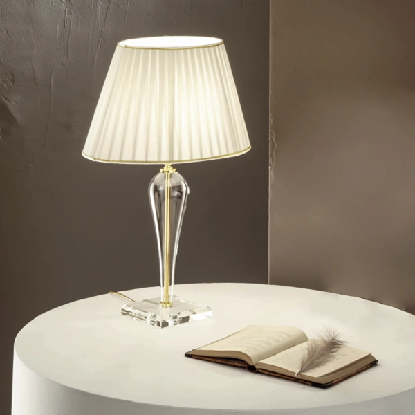 Lampada da tavolo RAVEL 40x63 cm in vetro lavorato a mano Oro