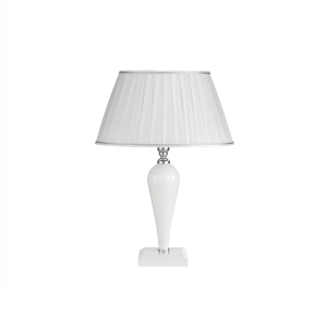 Lámpara de mesa RAVEL en vidrio BLANCO hecho a mano 32x46 cm