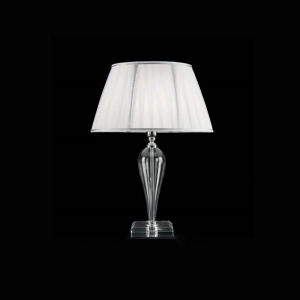 Lámpara de mesa RAVEL en cristal CROMO hecho a mano 32x46 cm