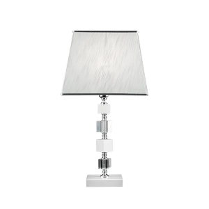 Lampe de table LIVIA en cristal BLANC 33x63 cm