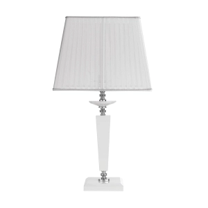 Lámpara de mesa CHERUBINI en vidrio y cristal óptico BLANCO 33x64 cm