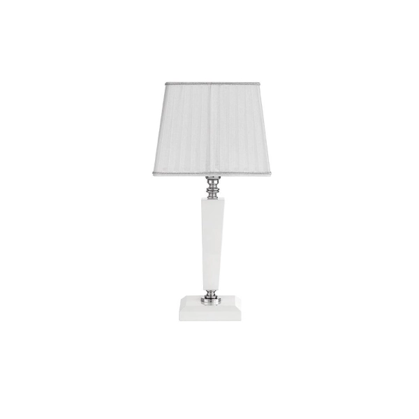Lámpara de mesa CHERUBINI en vidrio y cristal óptico WHITE 20x44 cm