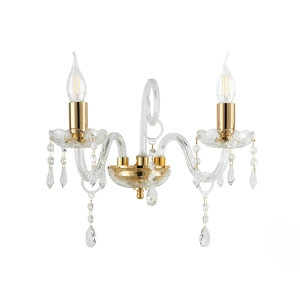 MARIATERESA crystal wall lamp large or small smooth 2 Lights 32x25 cm