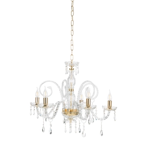 MARIATERESA lámpara colgante de cristal tejido D.72 cm, 5 luces